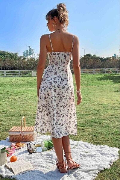 ÇELİK TİCARET Turega Style Women's Rope Strap Collar Tie Patterned Single Jer...