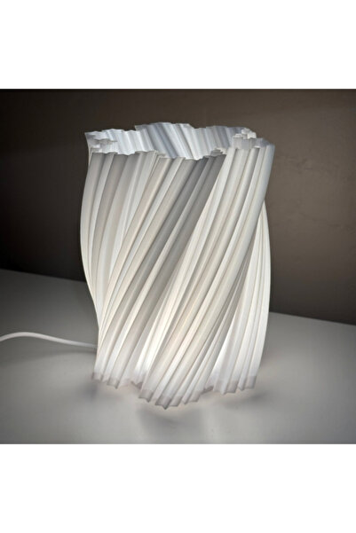 hivhestın Dekoratif 3D Yazıcı Baskı Abajur – PLA Malzeme, 15 cm