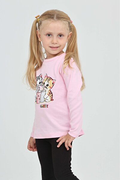 Toontoy Φούτερ για κορίτσια Διπλό Γάτα Β με τύπωμα