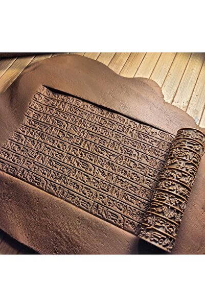 Enbceramic 10 CM MISIR HİYEROGLİF DOKU RULOSU DESEN OKLAVASI SERAMİK & POLİME...