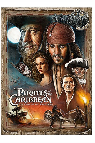 Bedeko Karayip Korsanları Model Ahşap Tablo 25cm X 35cm