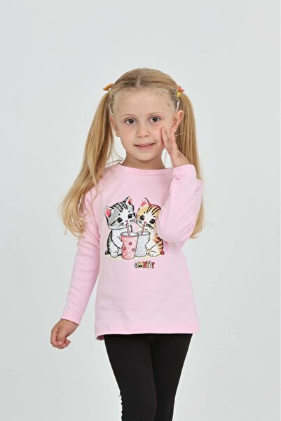 Toontoy Φούτερ για κορίτσια Διπλό Γάτα Β με τύπωμα