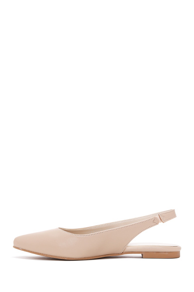 Derimod Women's Beige Open Back Ballerinas 25Sfe400118