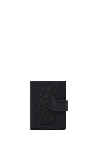 Derimod Men's Black Leather Card Holder 000A2D3094Cr