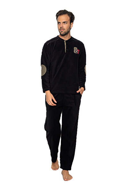 lacelove Nisanca Winter Men's Fleece Pajama Set