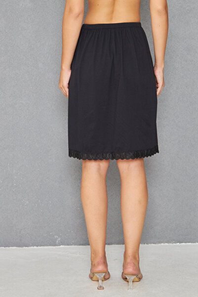 Lantliv 100% βαμβακερή χτενισμένη βαμβακερή επένδυση φούστας με σκίσιμο μήκος, επένδυση μεγάλου μεγέθους, βαμβακερή επένδυση, κάτω φούστα, επένδυση φούστας