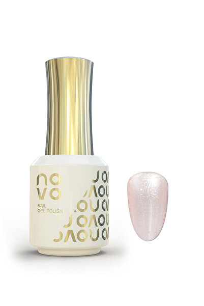 No-vo طلاء أظافر جل بقاعدة مطاطية، جل لامع بالأشعة فوق البنفسجية LED للنساء، 12 مل - NB61# أبيض لؤلؤي