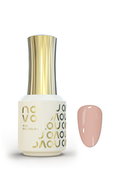 No-vo Rubber Base Gel, Shiny UV LED Gel Nail Polish for Women 12ml-NB2# Soft Beige