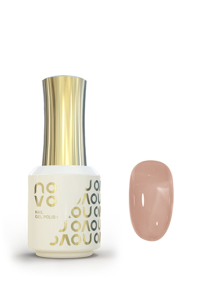 No-vo طلاء أظافر جيلي جل، طلاء أظافر شفاف، جل UV LED للاستخدام المنزلي 12 مل - NC42# وردي