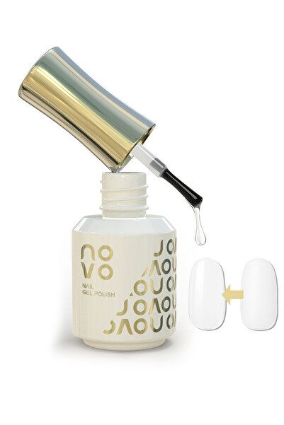 No-vo طلاء أظافر جل شفاف علوي، معالج بالأشعة فوق البنفسجية ومقاوم للضوء LED ل...