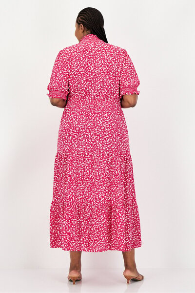 LONDON TIMES Women Plus Size Floral Print Maxi Dress, Muticolor