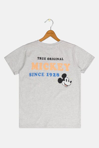 Disney Kids Boy Mickey And Friends Graphic Print T-Shirt, Grey