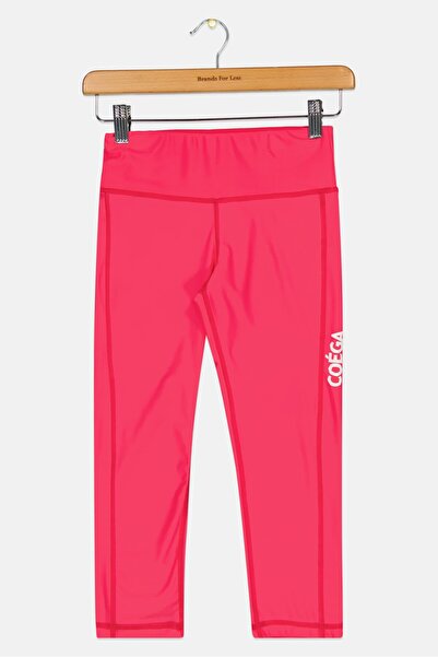 Coega Sunwear Kids Girl Pull On Brand Logo Swim Leggings, Pink