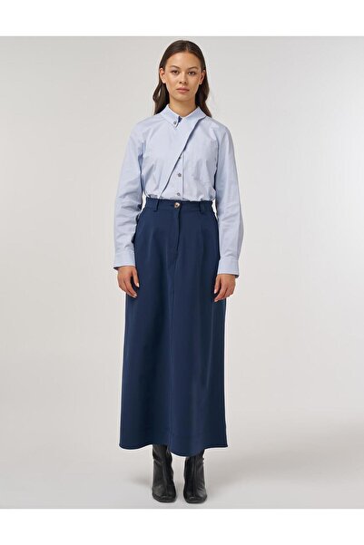 KYR Φούστα με φερμουάρ και τσέπες, σκούρο μπλε ναυτικό