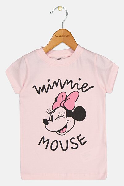 Disney Toddlers Girl Short Sleeve Mickey And Friends Graphic T Shirt, Light Pink