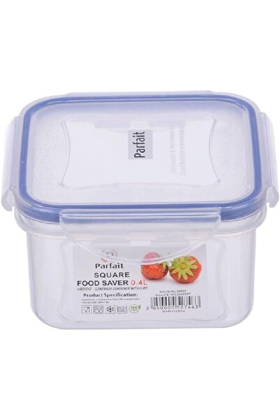 erorex Square Airtight Leak Proof Food Container Clear And Blue 0.4 Liter Yh101005Pp8