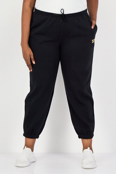 Reebok Women Plus Size Running Sweatpants, Black