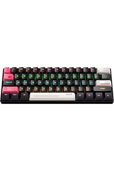 erorex Rgb Wired Mechanical Gaming Keyboard 61 Keys Led Backlit Keyboard Ip54 Waterproof 1.2M Usb Wired