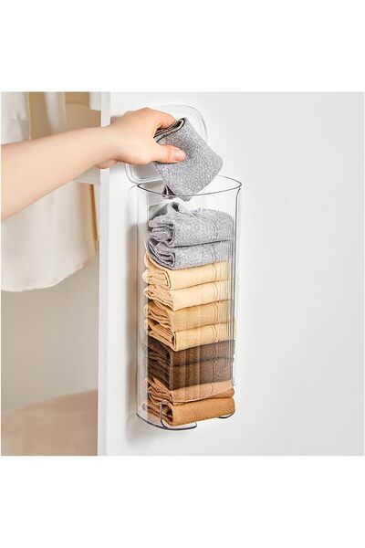 erorex 1 Pack Grocery Plastic Bag Dispenser Holder Sock Underwear Organizer Wall Mount Multifunctional Bag