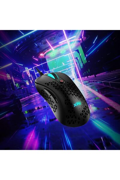 erorex Slingshot Wired Gaming Mouse 12K Dpi Customizable Rgb 100% Ptfe Skates 73G Black