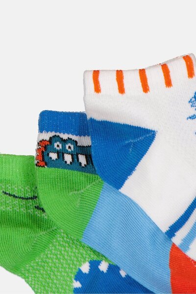 MUDD Kids Boy 5 Pairs Printed Ankle Socks, Multicolor