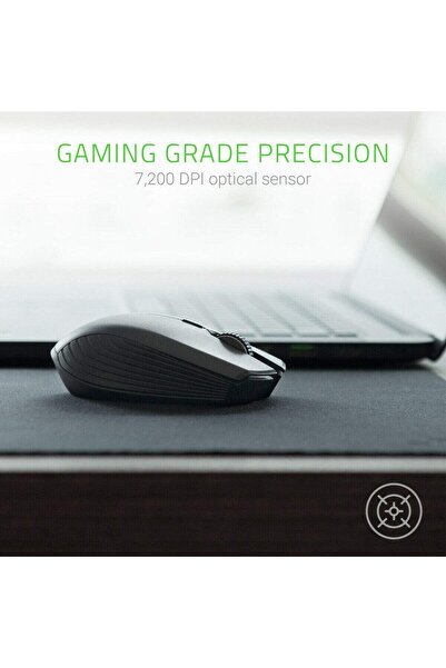 erorex فأرة ألعاب لاسلكية Atheris Ambidextrous بدقة 7200 نقطة في البوصة، مستشعر بصري، عمر بطارية 350 ساعة، USB لاسلكي