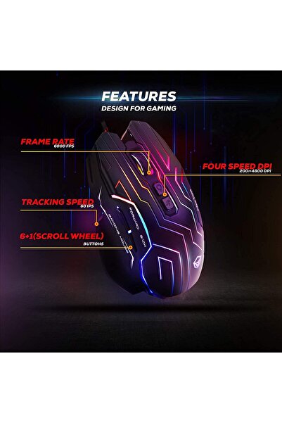 erorex ماوس ألعاب خفيف الوزن مزود بـ 6 أزرار بدقة 200-4800 نقطة في البوصة، 3D، مضاد للانزلاق، فأرة كمبيوتر، RGB، سطح مكتب للألعاب
