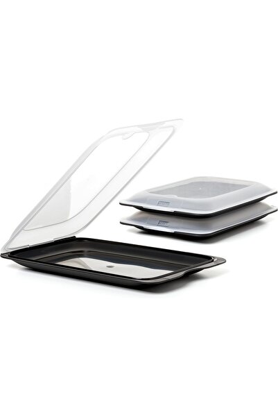 erorex Set 3 Pieces Cold Cuts & Meats Storage Fresh, Bpa Free, Reusables, Stackables, Dishwasher & Mwo,