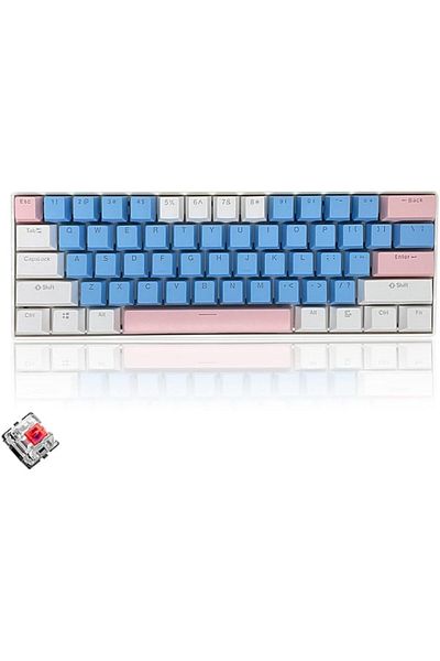 erorex 61 Keys Rgb Gaming Keyboard 60% Mini Wired Waterproof Anti Ghosting Keyboard Three Color Keycaps