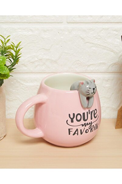 erorex Pink Cat Mug (11Oz), Pink, One Size