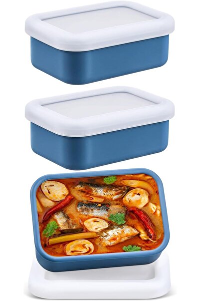 erorex 3 Pcs 1 Cup Silicone Freezer Trays Lid Silicone Soup Molds Rectangle Soup Freezer Containers
