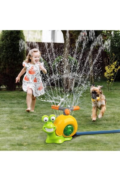 erorex Water Sprinkler Baseball Toy Kids Outdoor Play 2 1 Snail Summer Water Game 2 Sprinkler Heads 360°