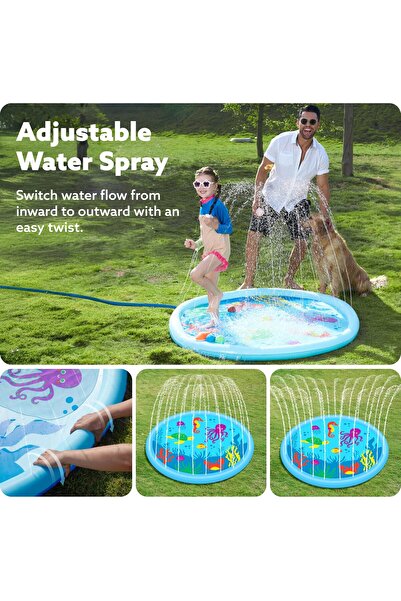 erorex Splash Pad Water Toys Sprinkler Mat Toddler Kids Baby Play Water Games Pool Fun Summer Outdoor