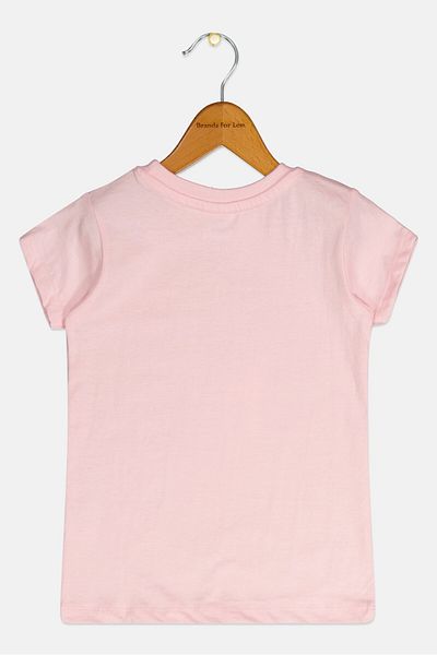 Disney Toddlers Girl Short Sleeve Graphic Print T-Shirt, Pink
