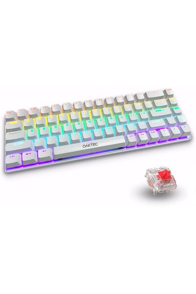 erorex Gaming Keyboard Red Switch 68 Keys 60% Wired Mechanical Keyboard Rgb Backlit Hot Swap Red Switches