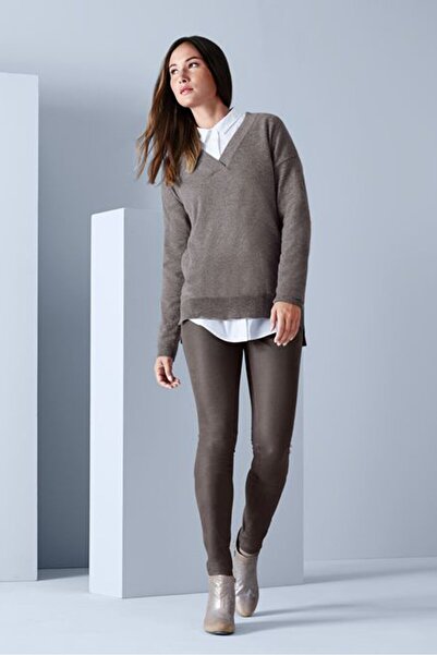 Tchibo Women Plain Pull On Tights, Dark Brown