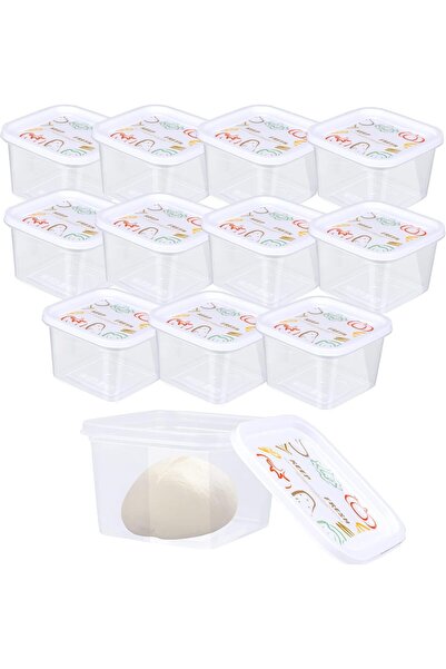 erorex Pizza Dough Proofing Box, Set 12 Large Stackable Dough, Sealing Lids Bread Dough Container Pizza