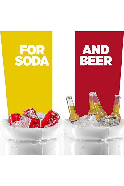 erorex 2 Pack Large Inflatable Cooler Floating Drink Cooler Parties 2In1 Pool Drink Floatie Party Supplies