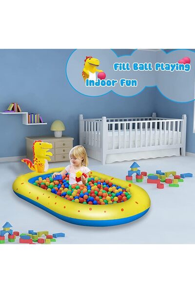 erorex Inflatable Sprinkler Pool Kids Sprinkler Pad 170 Cm Cute Dinosaur Sprinkler Kiddie Pool 3 1