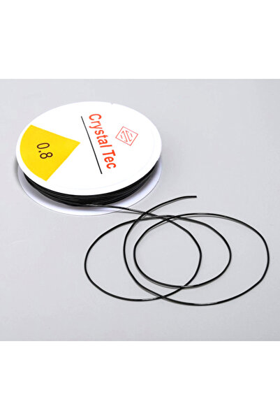 Selderesi 5 ADET Siyah Renk 1mm Lastikli Misina Ipi Tesbih Ve Bileklik Yapımı...