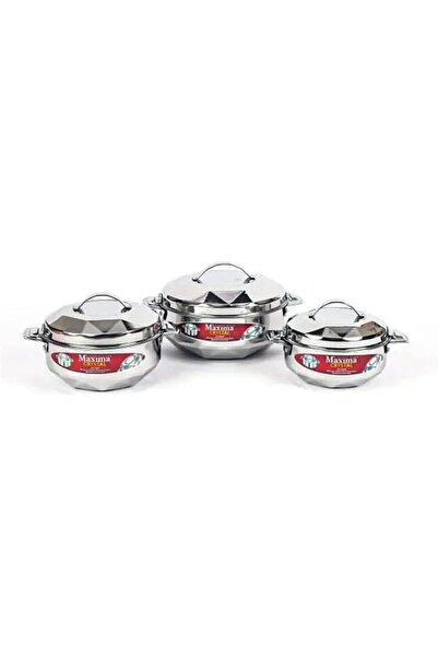 erorex Maxima Crystal Food Keeper 3 Piece Set, Silver