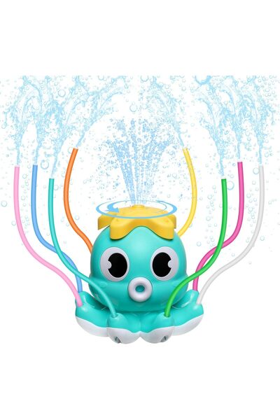 erorex Water Spray Sprinkler Kids Cute Sprinkler 8 Wiggle Tubes Outdoor Sprinklers Summer Octopuses Toys
