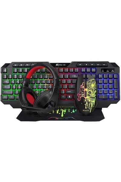 erorex Cmx 415 En Wired 4 In 1 Keyboard Mouse Headset And Mousepad Combo Set