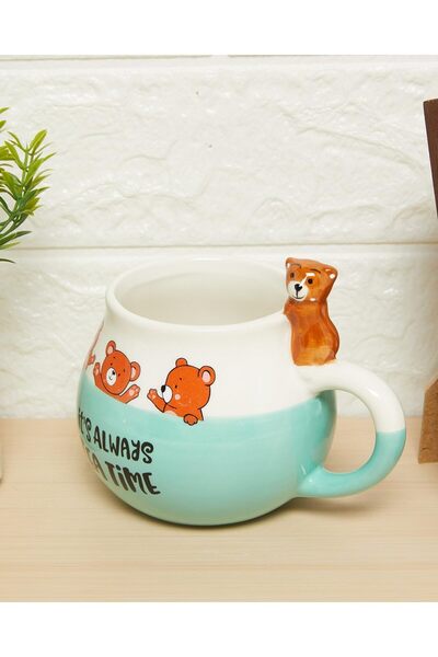 erorex Blue Standing Bear Mug (11Oz), Blue, One Size
