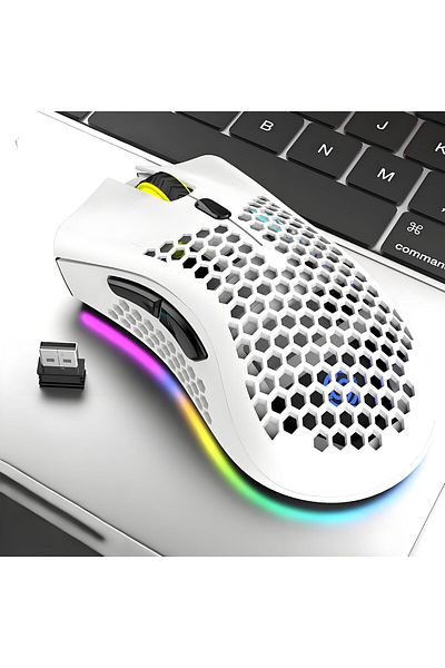erorex Wireless Gaming Mouse Rechargeable Pc Mouse Rgb Backlight 7 Buttons Adjustable Lightweight