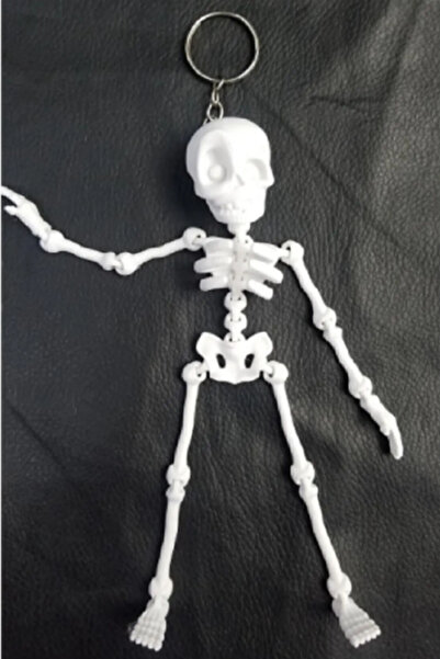 3DOria İskelet Şeklinde Tasarım Anahtarlık & Dikiz Ayna Süsü Kusursuz Tasarım