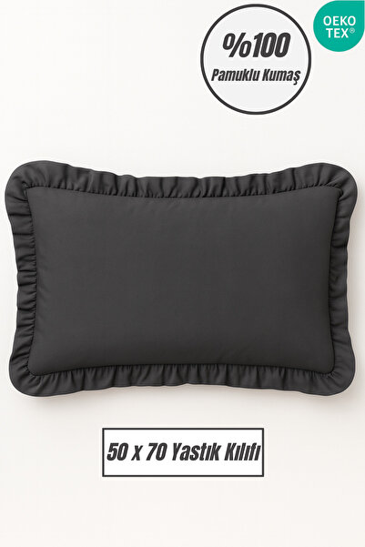 Joyrose 100% βαμβάκι Βαμβάκι τεμαχίων με βολάν Θήκη μαξιλαριού 50x70 εκ. Μοντ...