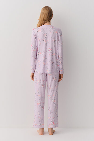 SUWEN Alin Shirt Collar Pajama Set
