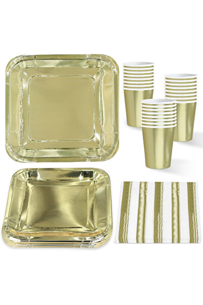 OEM Set de veselă de unică folosință pentru petrecere, 72 de piese - farfurii, șervețele, pahare