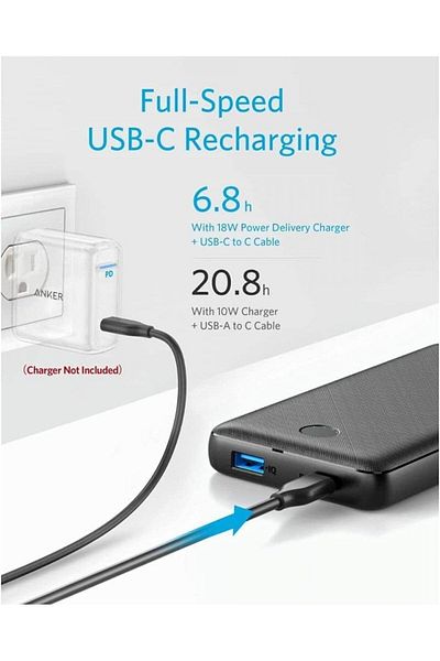 Anker PowerCore 20000mAh Portable Charger | 20W PD Amp - Black